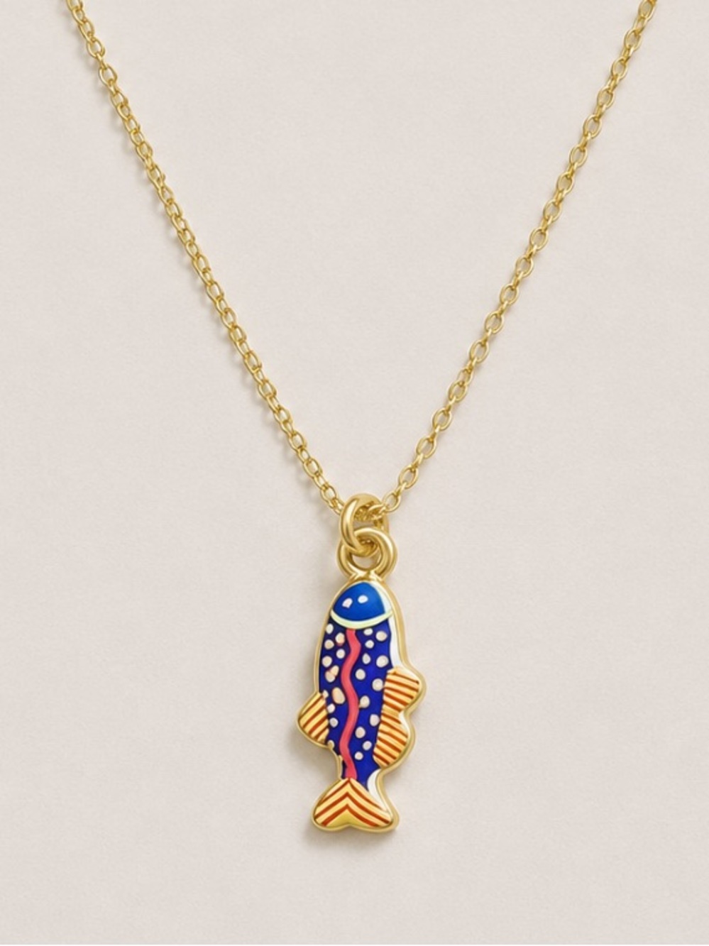 New! Coastal Blue Petite Fish Necklace NWOT 5072